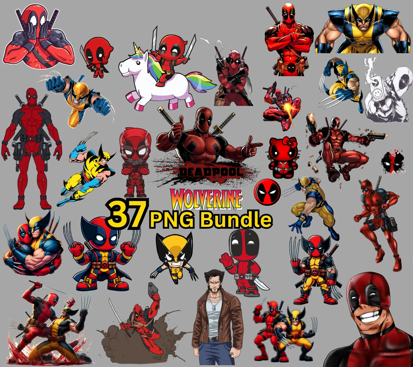 Deadpool & Wolverine 37 PNG Bundle — view 1