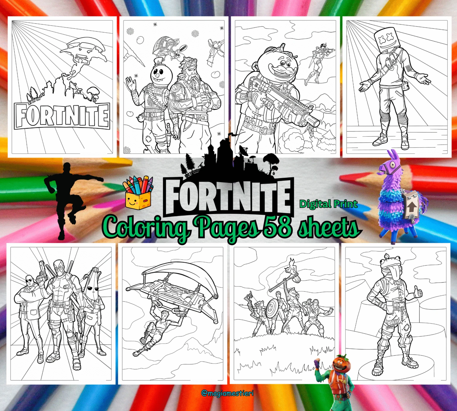 Fortnite Coloring Pages