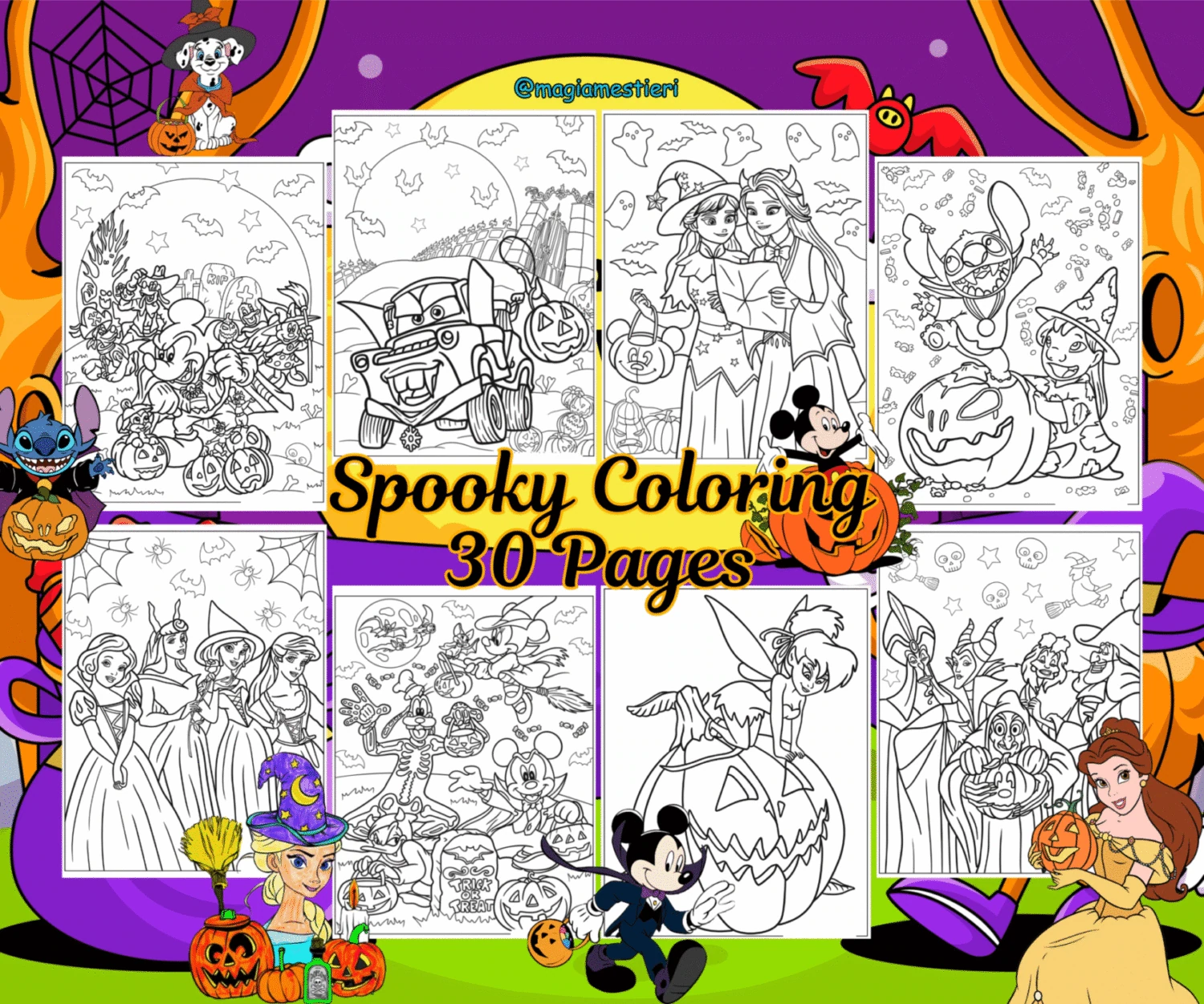 Spooky Disney Coloring Pages